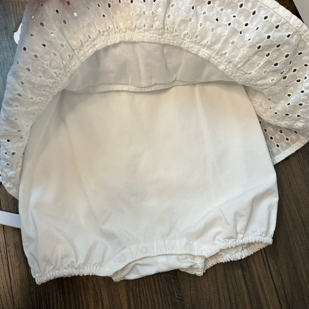 Janie and Jack Girls Tiered Ruffle One-Piece (Size 12-18 Months)